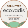 EcoVadis Committed sustainability rating badge von September 2026.